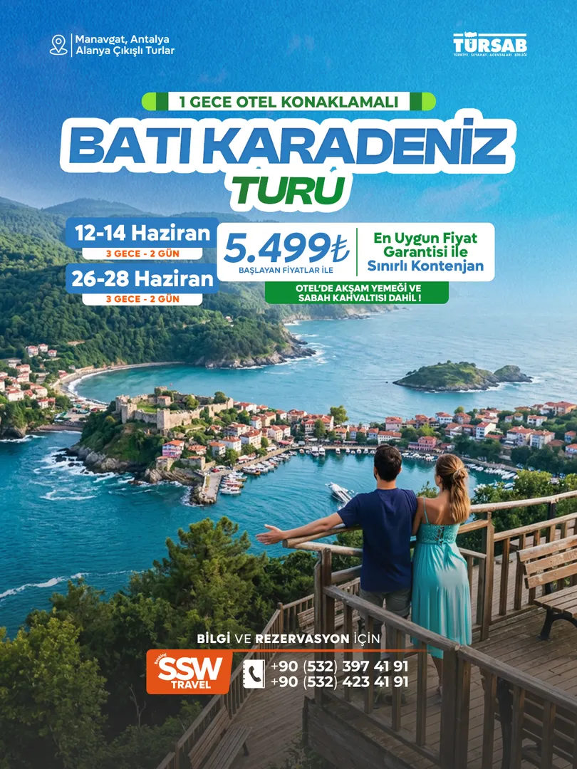 BATI KARADENİZ TURU - Konaklamalı